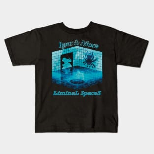 Igor & More Tarantula Liminal Spaces Blue Kids T-Shirt